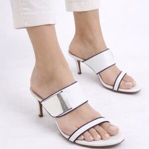 Iceberg White Leather Sandals EU 39 US 8.5 Made in Italy